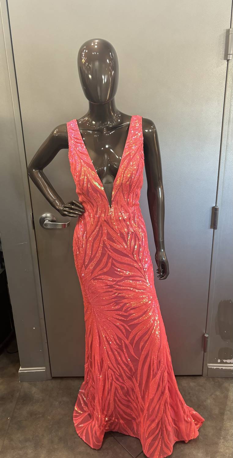Alyce Paris - Long plunging neckline Fit N Flare
