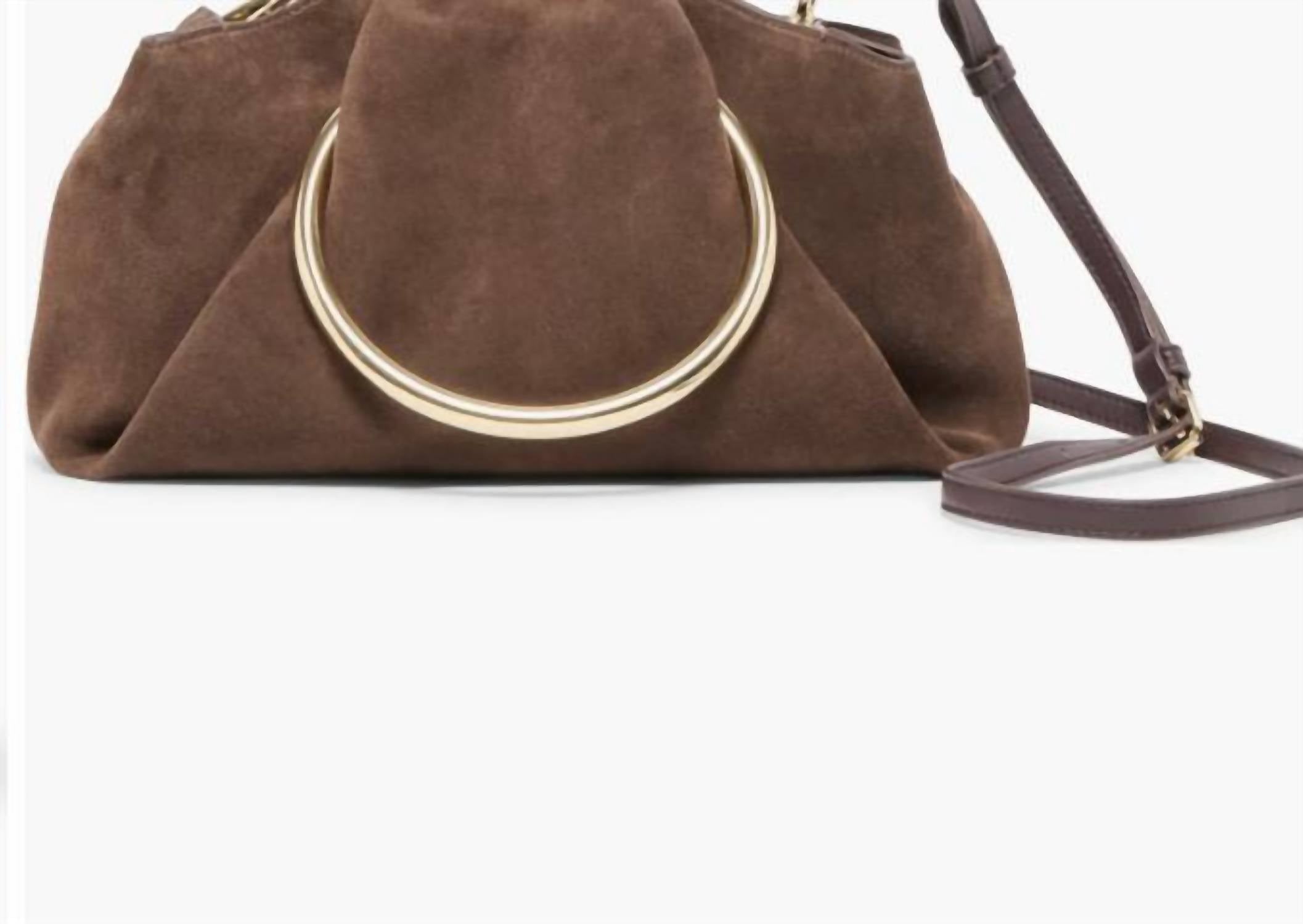 Dolce Vita Women's Channing Handbag in chocolate suede - women's bag - alternate view