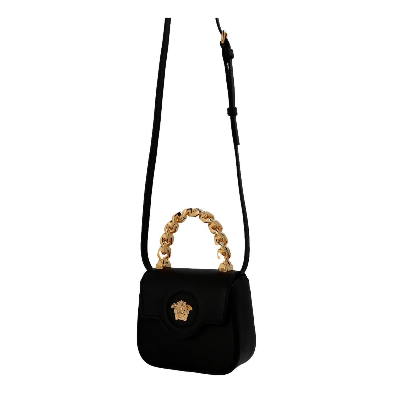 Versace - Women's Top Handle Mini Vitello Leather Handbag