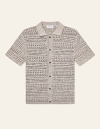 Les Deux - Elvin Structured Knitted Short Sleeve Shirt