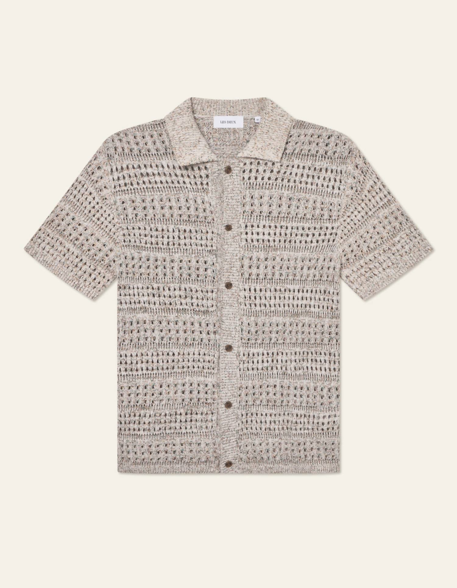 Les Deux - Elvin Structured Knitted Short Sleeve Shirt