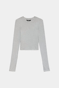 Splits59 - Louise Rib Long Sleeve Crop Top