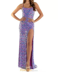 MORILEE Sparkling Prom Dress in pop rocks - women's dress - detail view