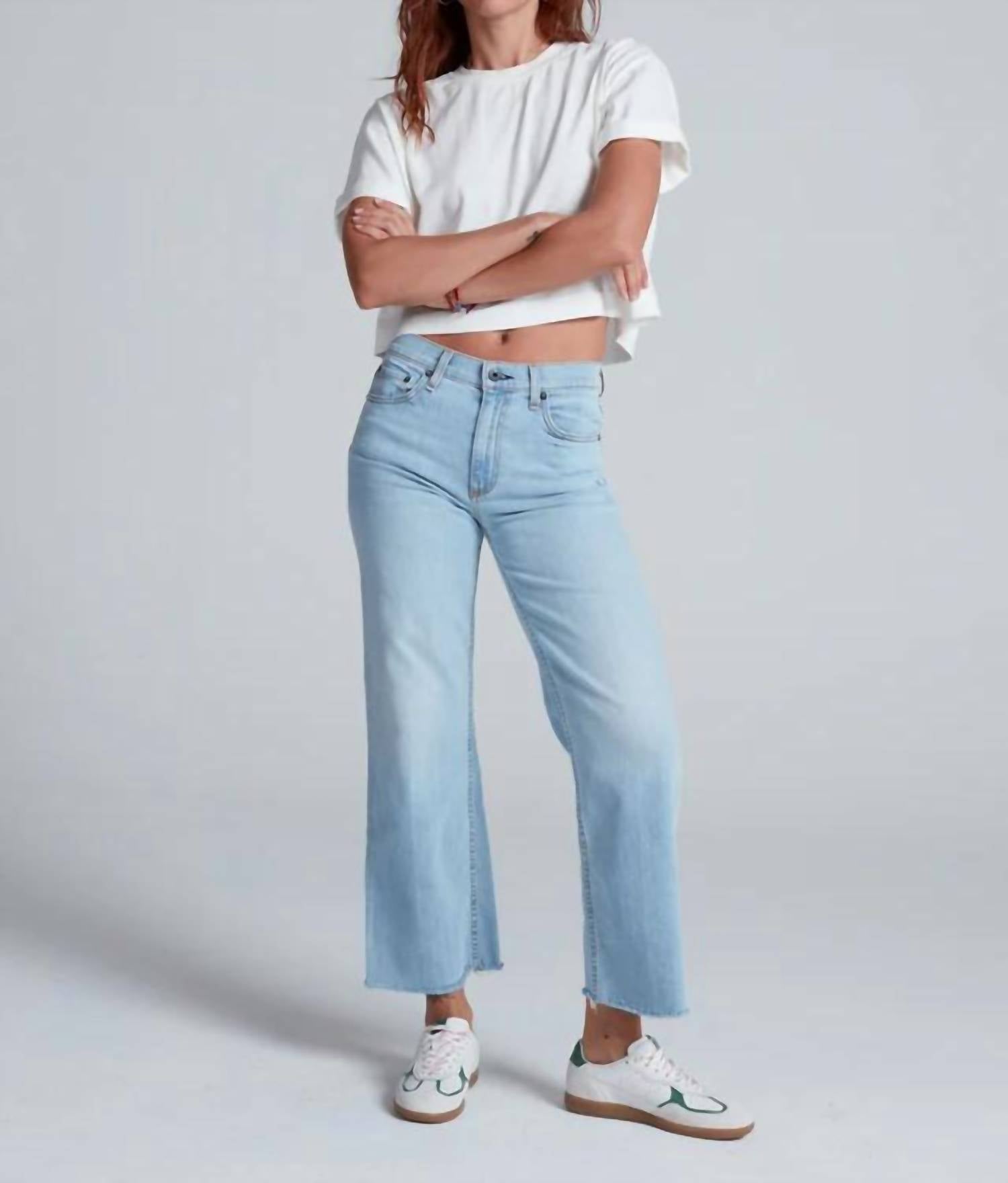 ASKK NY Crop Wide Leg Jeans in zuma 1 - women's jeans