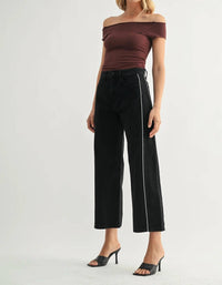 JUST BLACK DENIM Twisted Barrel Jean in black - women's jeans - alternate view