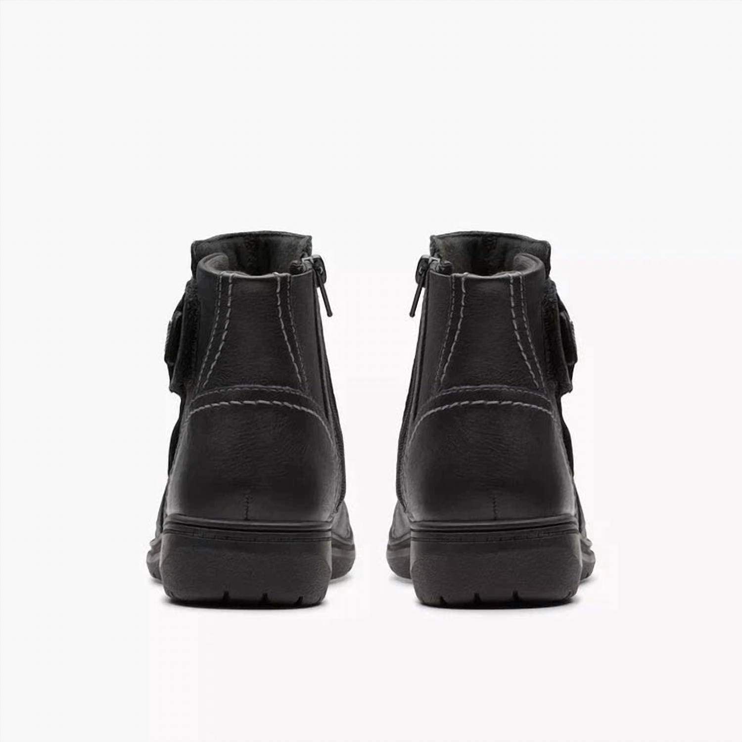 Clarks Women's Carleigh Style Leather Ankle Boots in black - women's shoe - alternate view