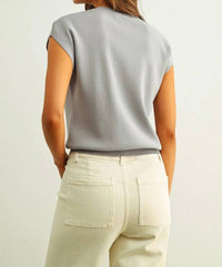 Deon - Cap Sleeve Knit Top