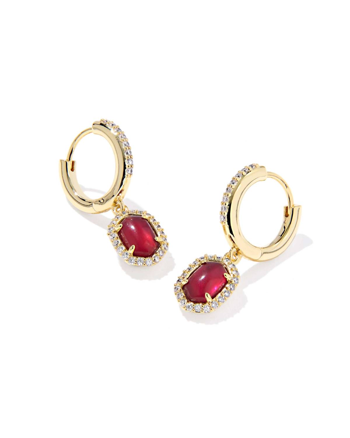 Kendra Scott - Women's Daphne Crystal Frame Huggie Earrings