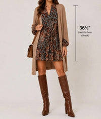 Papillon - Women's Paisley Long Sleeve Dress