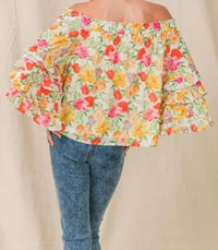 Flying Tomato - In Bloom Off the Shoulder Top