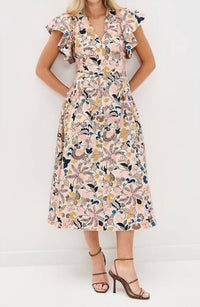 Ulla Johnson Darya Drop Waist Midi Dress in magnolia - women's dress
