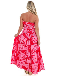 Flying Tomato - On Island Time Strapless Top And Maxi Skirt Set