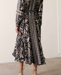 CABALLERO Moon Maxi Reversible Dress in zebra fern - women's dress - detail view