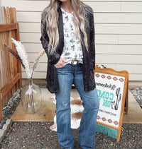 Blue Buttercup - Sequin Button Button Front Top