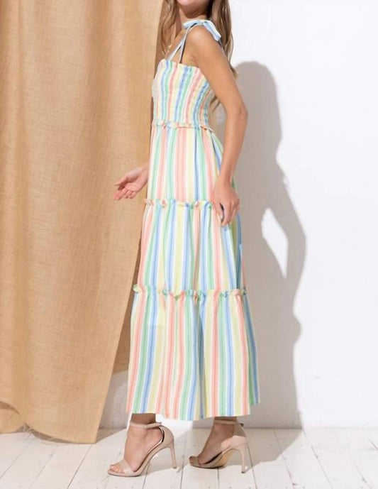 Aaron & Amber - Smocked Maxi Dress