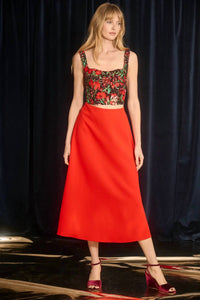 HUNTER BELL Adele Skirt in red - women's skirt - alternate view