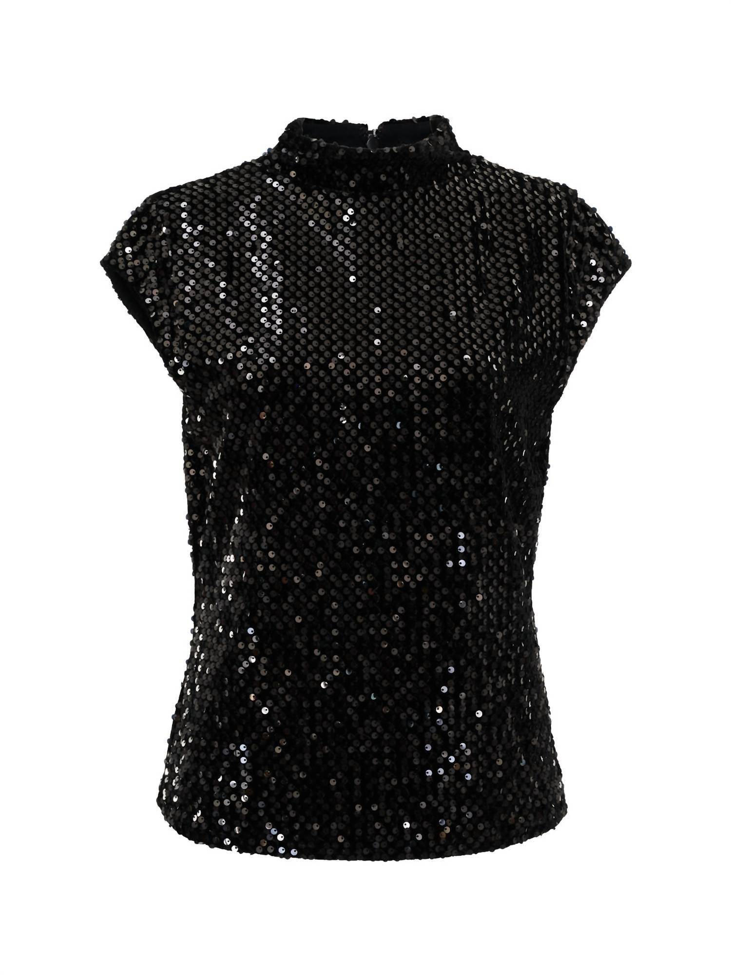 Sanctuary - Funnel Neck Sequin Top