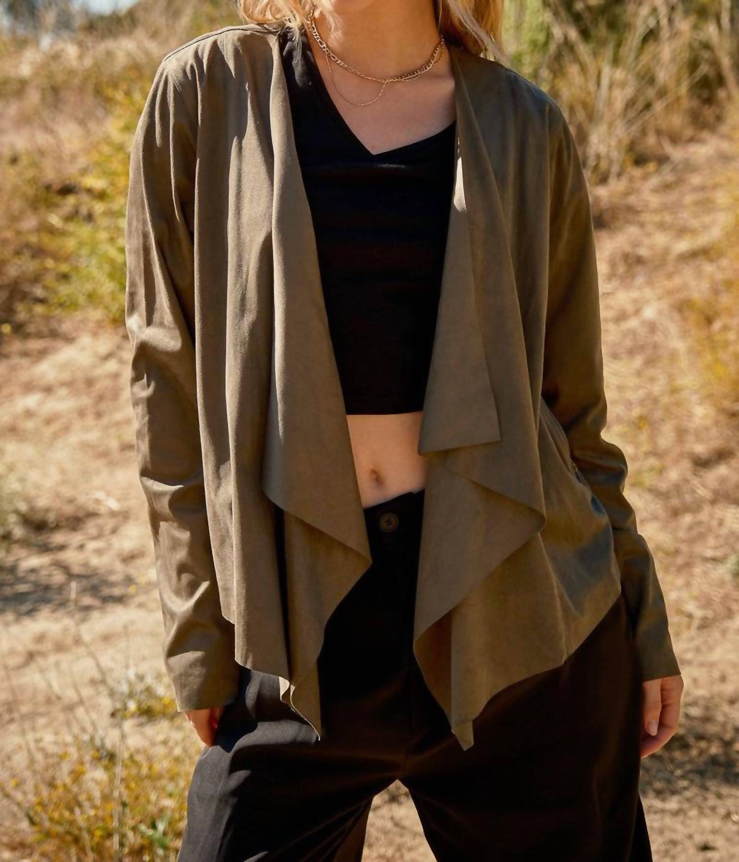 And The Why - Wide Awake Sueded Moto Jacket