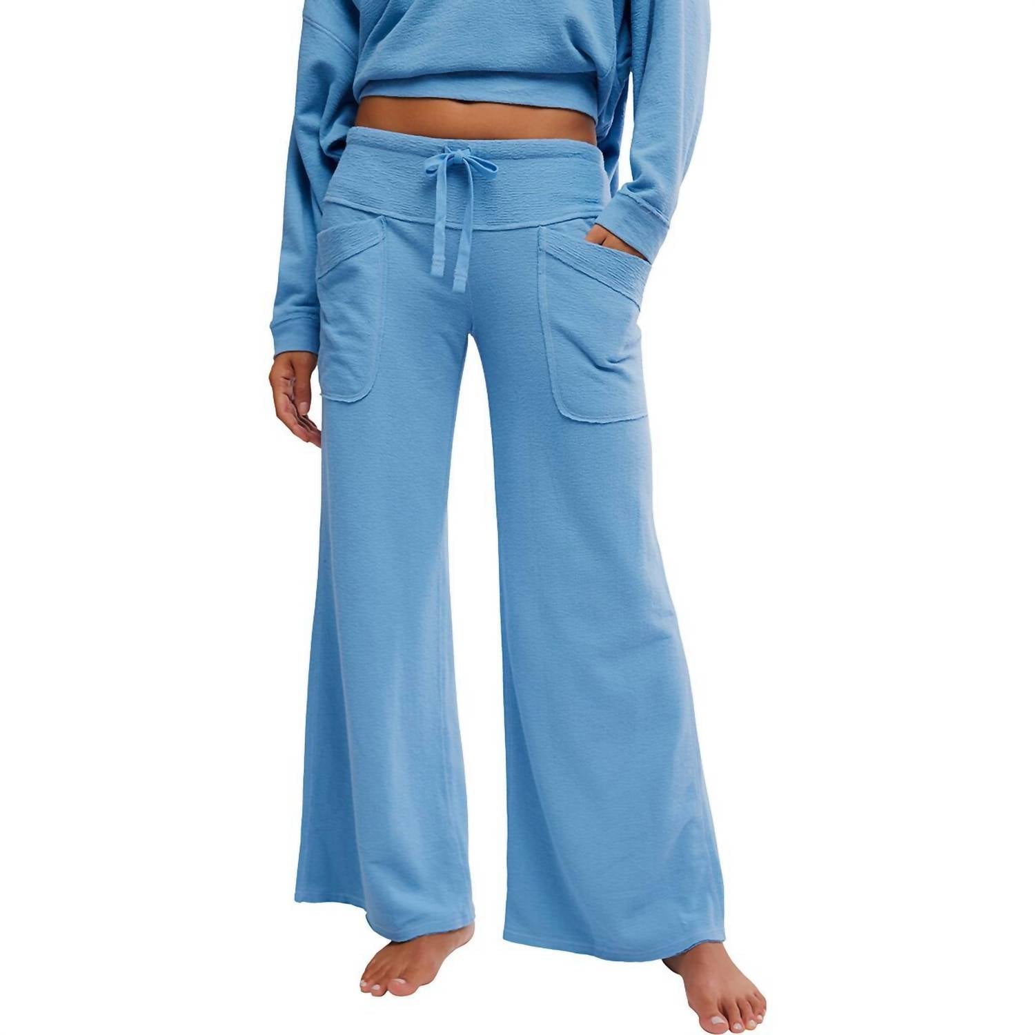 Free People Staycation Lounge Pant in blissful blue - women's pants