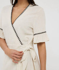 Esqualo - Dana Contrast Stitch Midi Dress