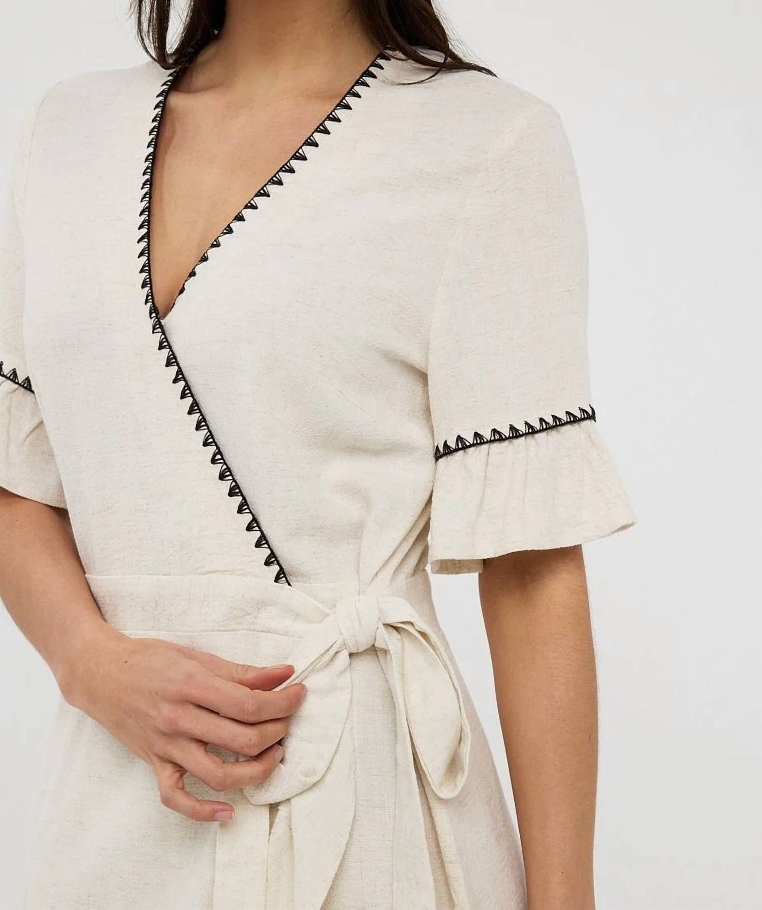 Esqualo - Dana Contrast Stitch Midi Dress