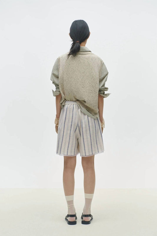 Cordera - Striped Bermuda With Lace