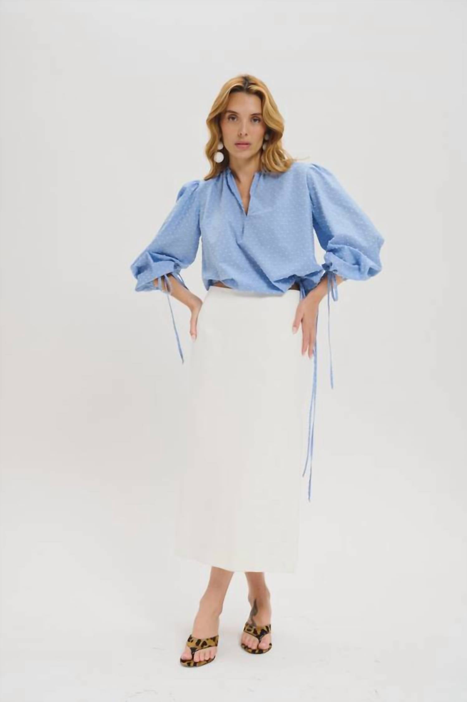 Lele De Baltzac - Colette V-neck Blouse