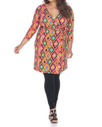 White Mark - Wrap Dress - Plus