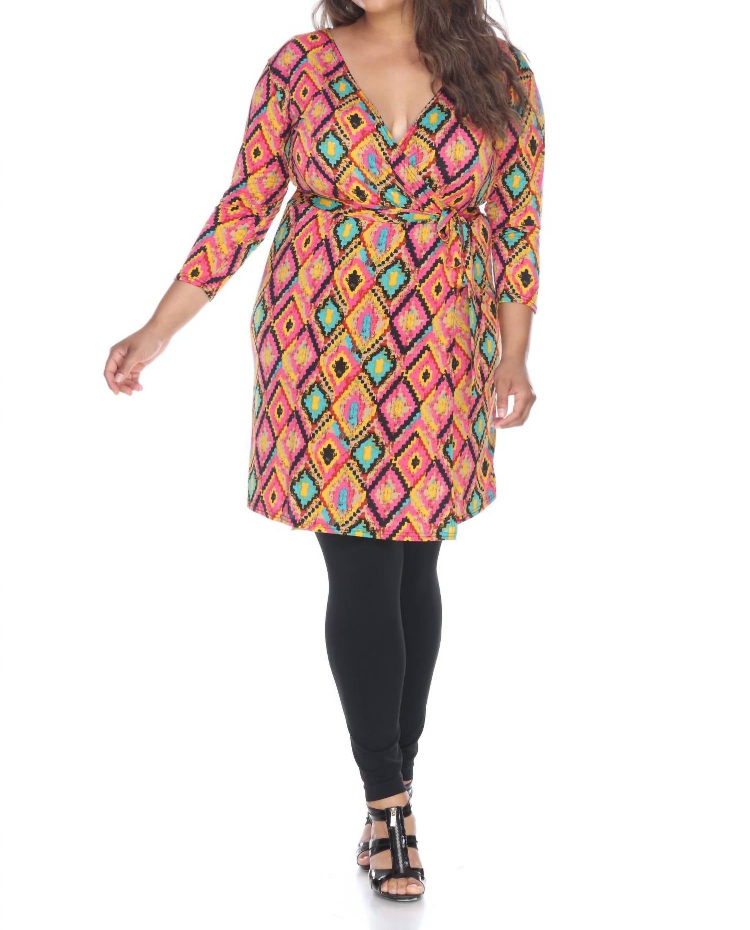 White Mark - Wrap Dress - Plus