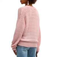 Naadam - Women's Alpaca Blend Open Stitch V Neck Top