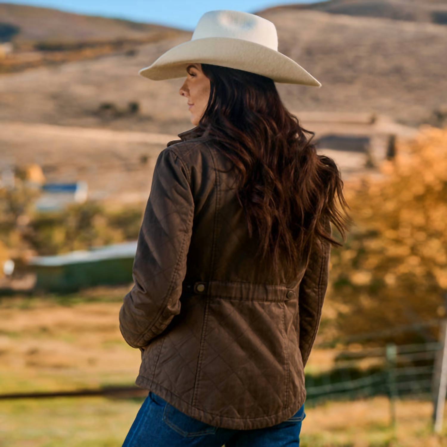 Madison Creek Outfitters Georgia Cc Twill Jacket in dark brown - women's jacket - detail view