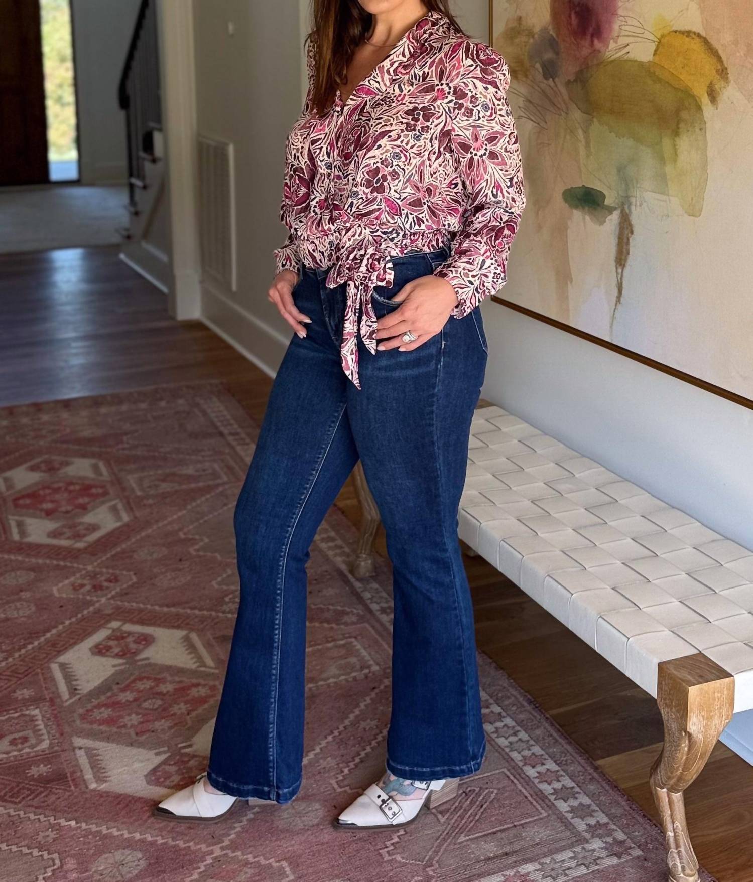 RISEN Jet Set Flare Jeans in blue - women's jeans - view 4