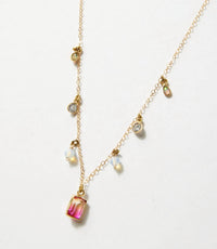 Native Gem - Women's Gemstone Station Necklace