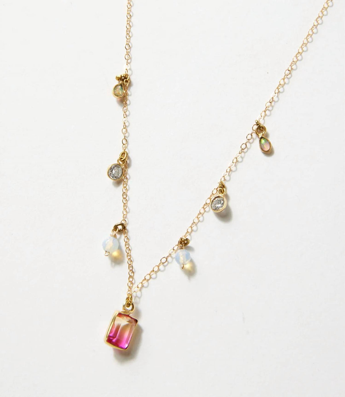 Native Gem - Women's Gemstone Station Necklace