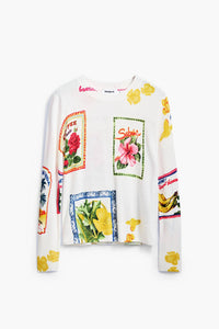 Desigual - Tropical stamps sweater