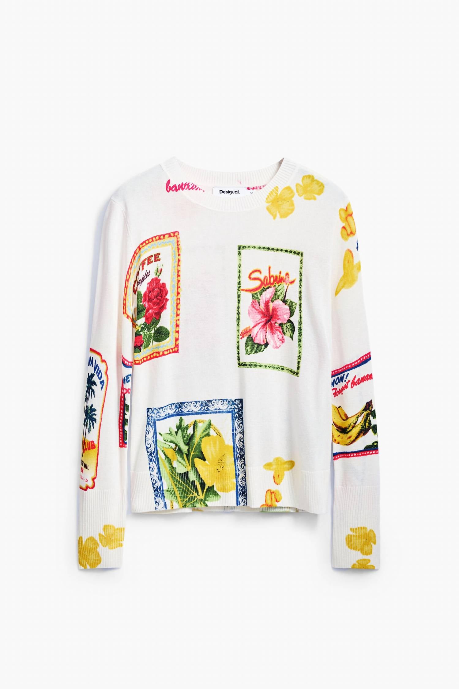 Desigual - Tropical stamps sweater