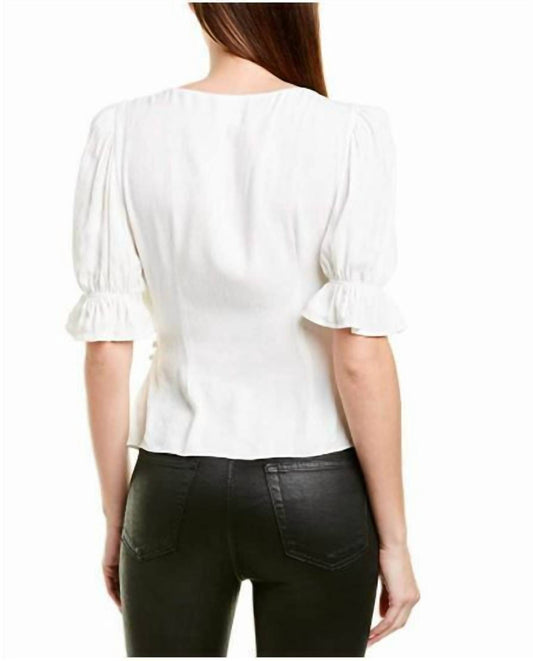 Cinq A Sept - Theo Jacquard Wrap V Neck Blouse