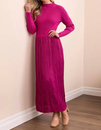 Tribal - Lined Long-sleeve Twofer Maxi Dress