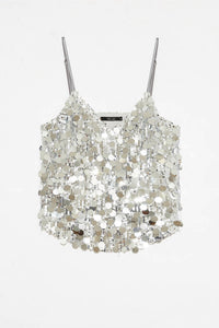 DELUC Mentha Top in silver - women's shirt - view 4