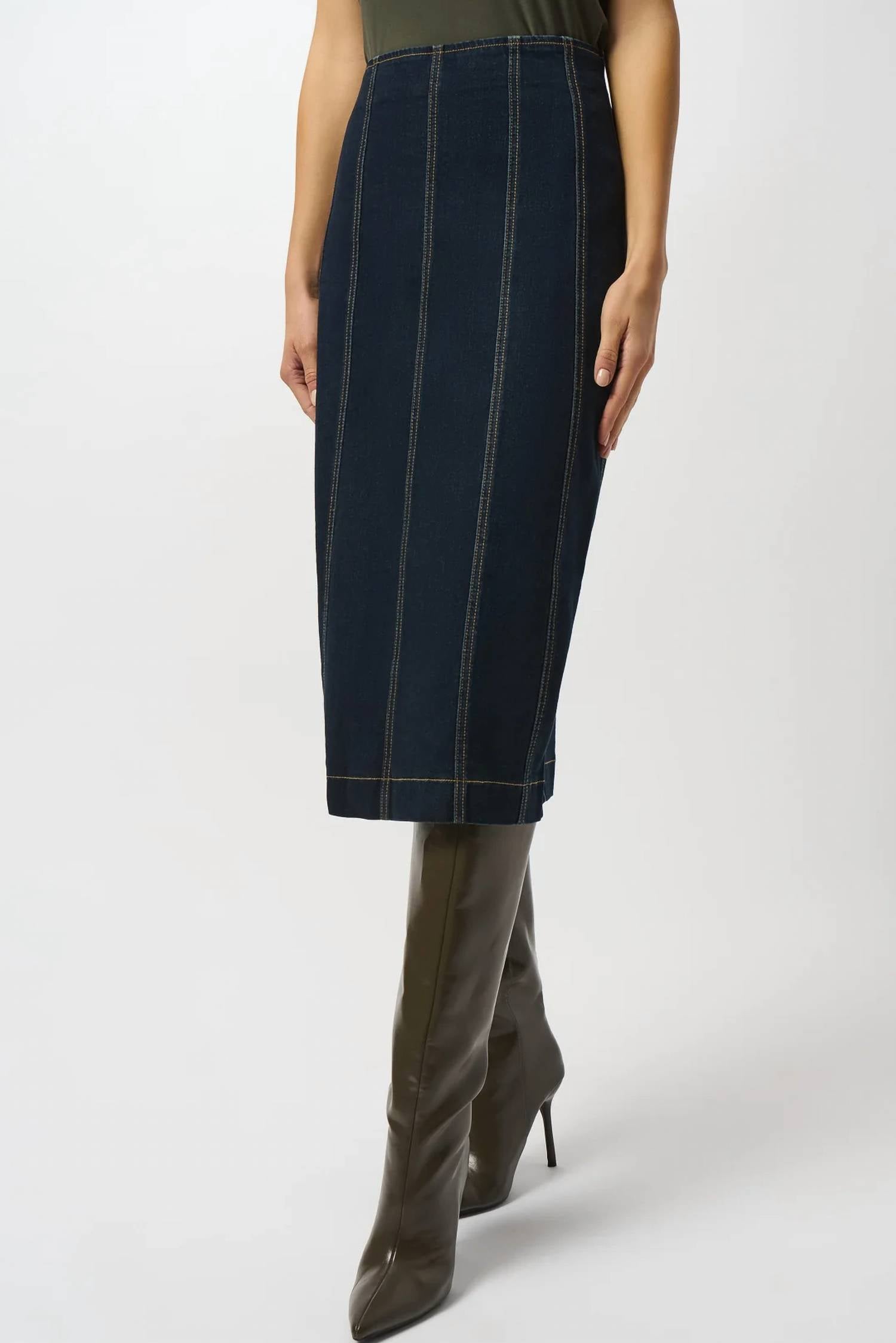 Joseph Ribkoff - Stretch Denim Pencil Skirt