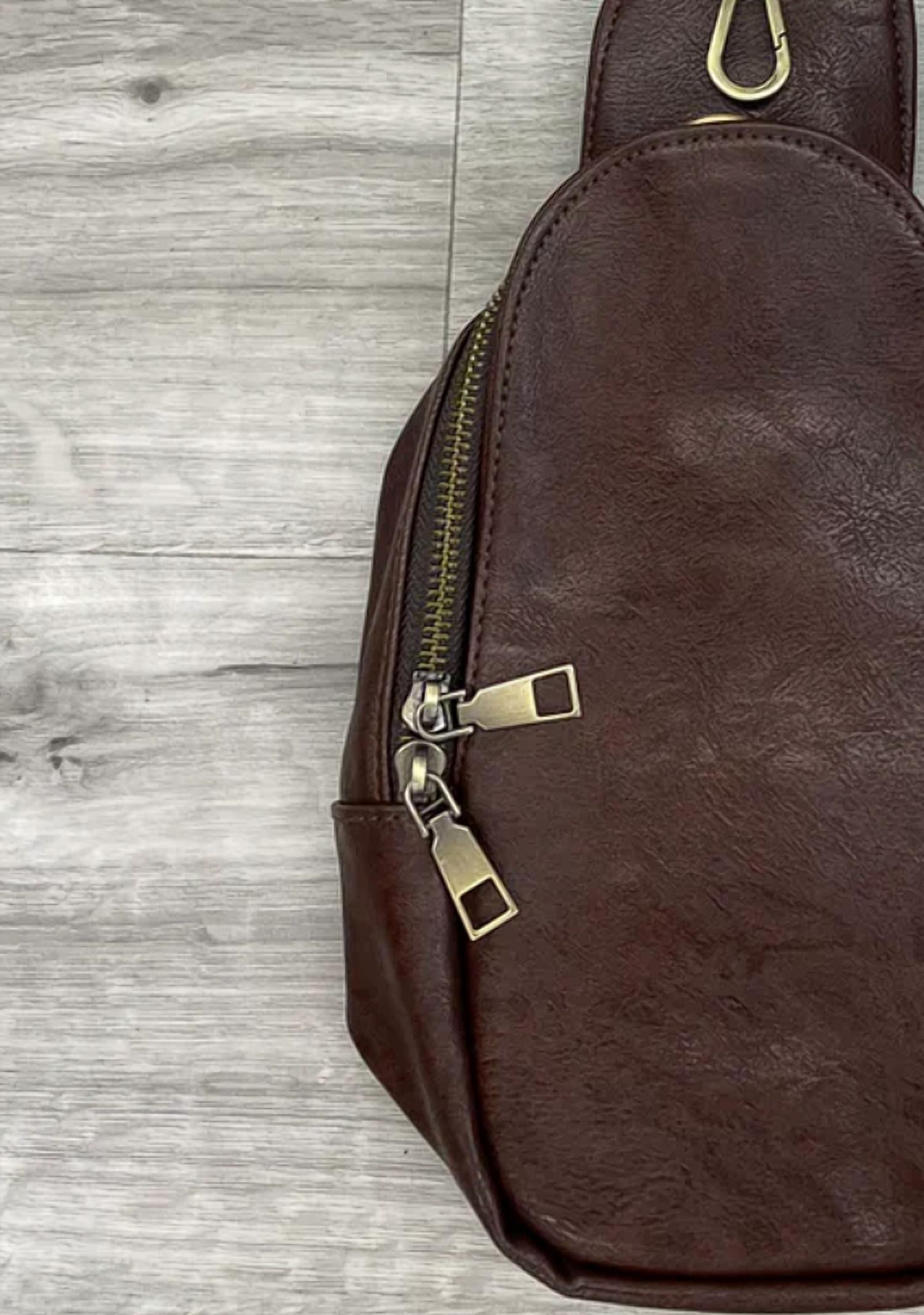 Zenana - Women's Vegan Leather Sling Crossbody Bag