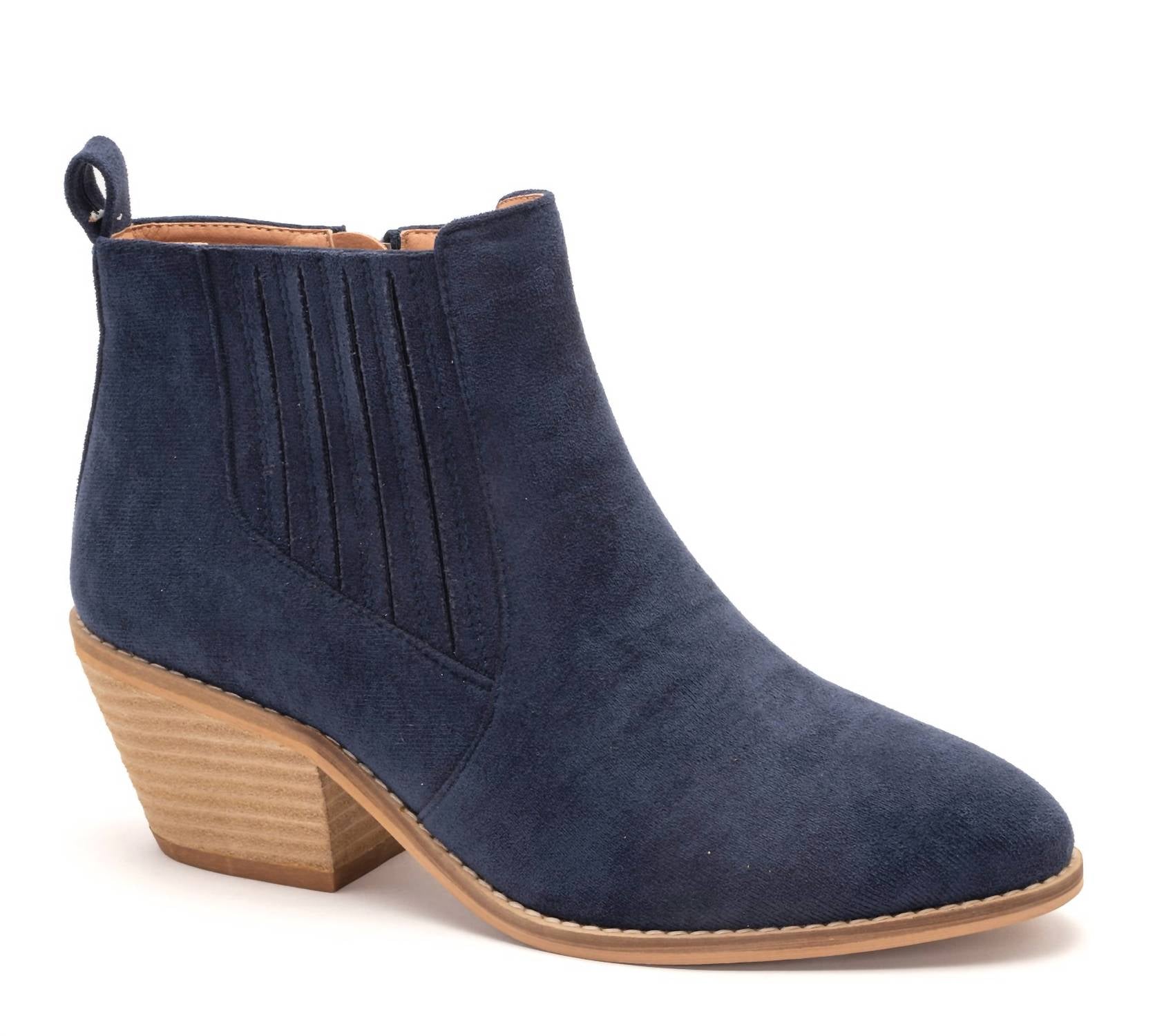 Corkys Footwear Women's Potion Bootie in navy - women's shoe