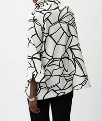 Joseph Ribkoff - Abstract 3/4 Sleeves Trapeze Jacket