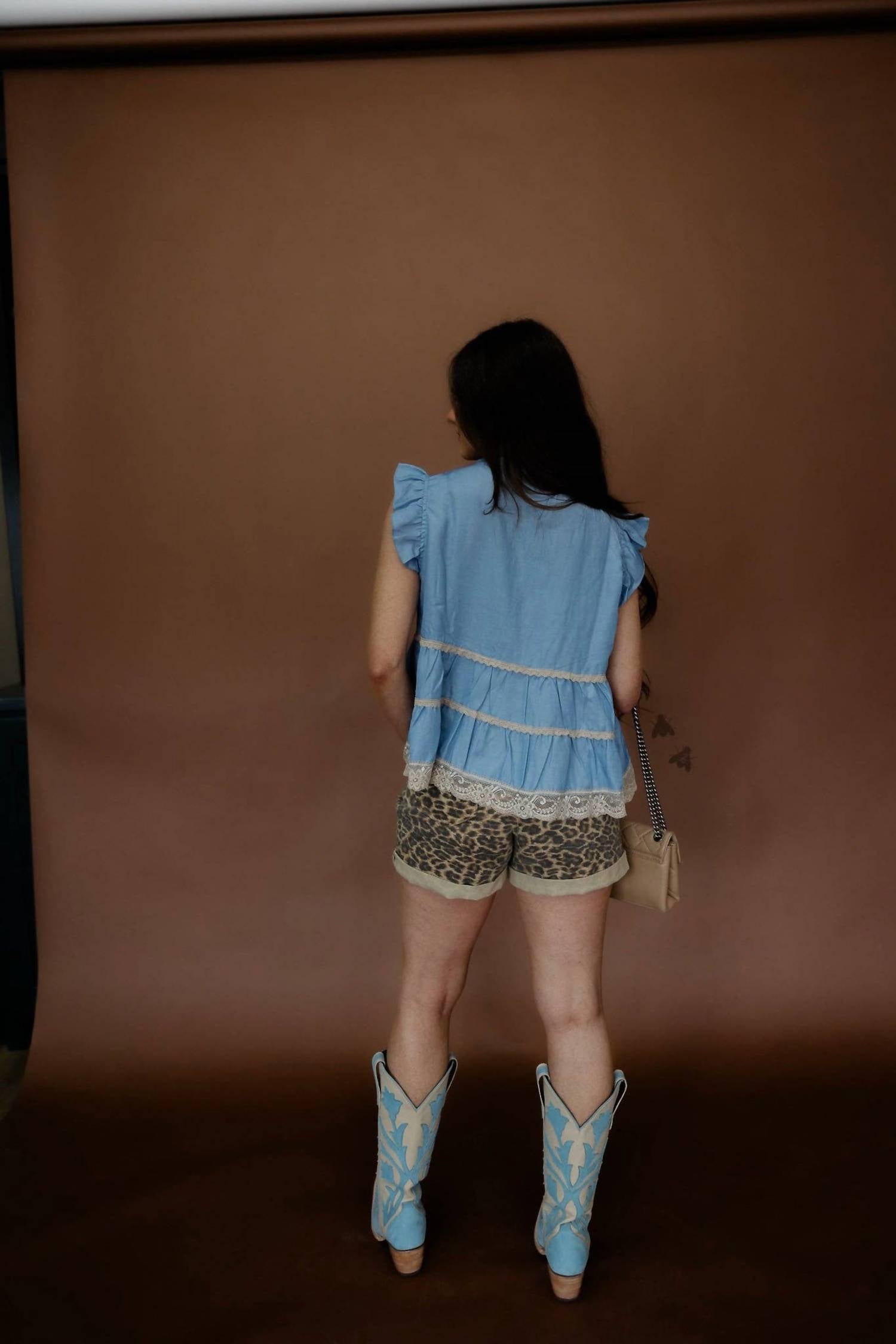 2Flyco - Llano Lace Denim Top