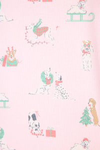 PJ Salvage Peace And Pawlidays Dog Print Pants Set in pink - women's sleepwear - view 6