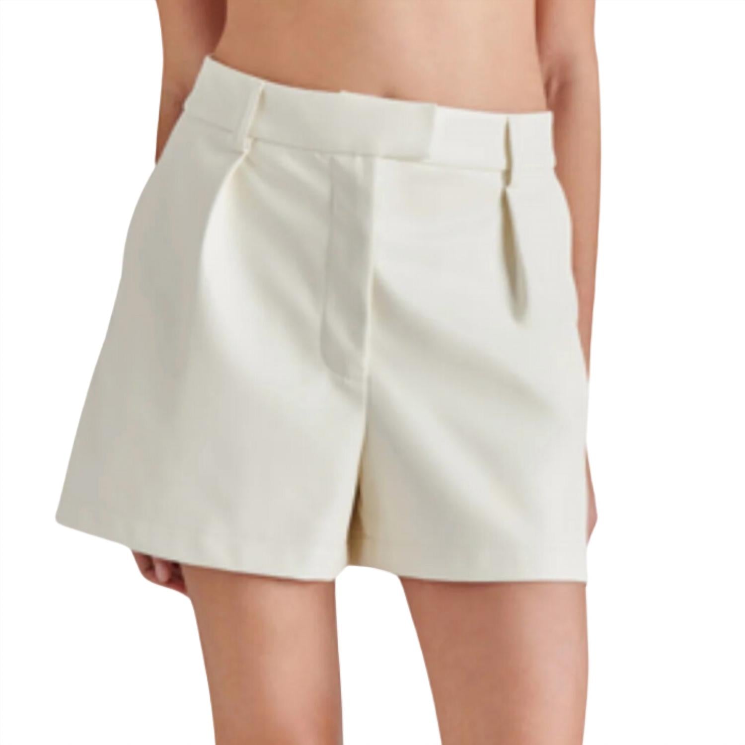 STEVE MADDEN Imelda Faux Leather Shorts in bone - women's shorts - view 4
