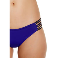 L*SPACE Solid Misty Bikini Bottom in sapphire - women's swimwear - alternate view