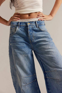 Free People - Good Luck Mid-Rise Barrel Jeans