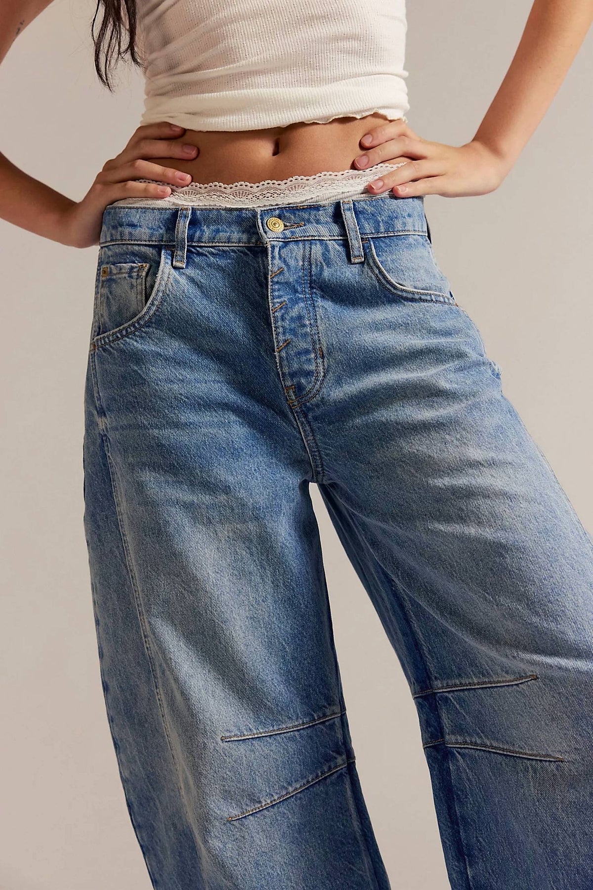 Free People - Good Luck Mid-Rise Barrel Jeans