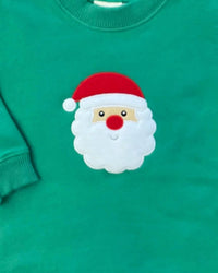 Luigi Kids - Kid's Santa Applique Girl Sweatshirt